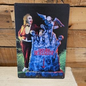 "Beetlejuice" tin sign 7-3/4" x 11-3/4"